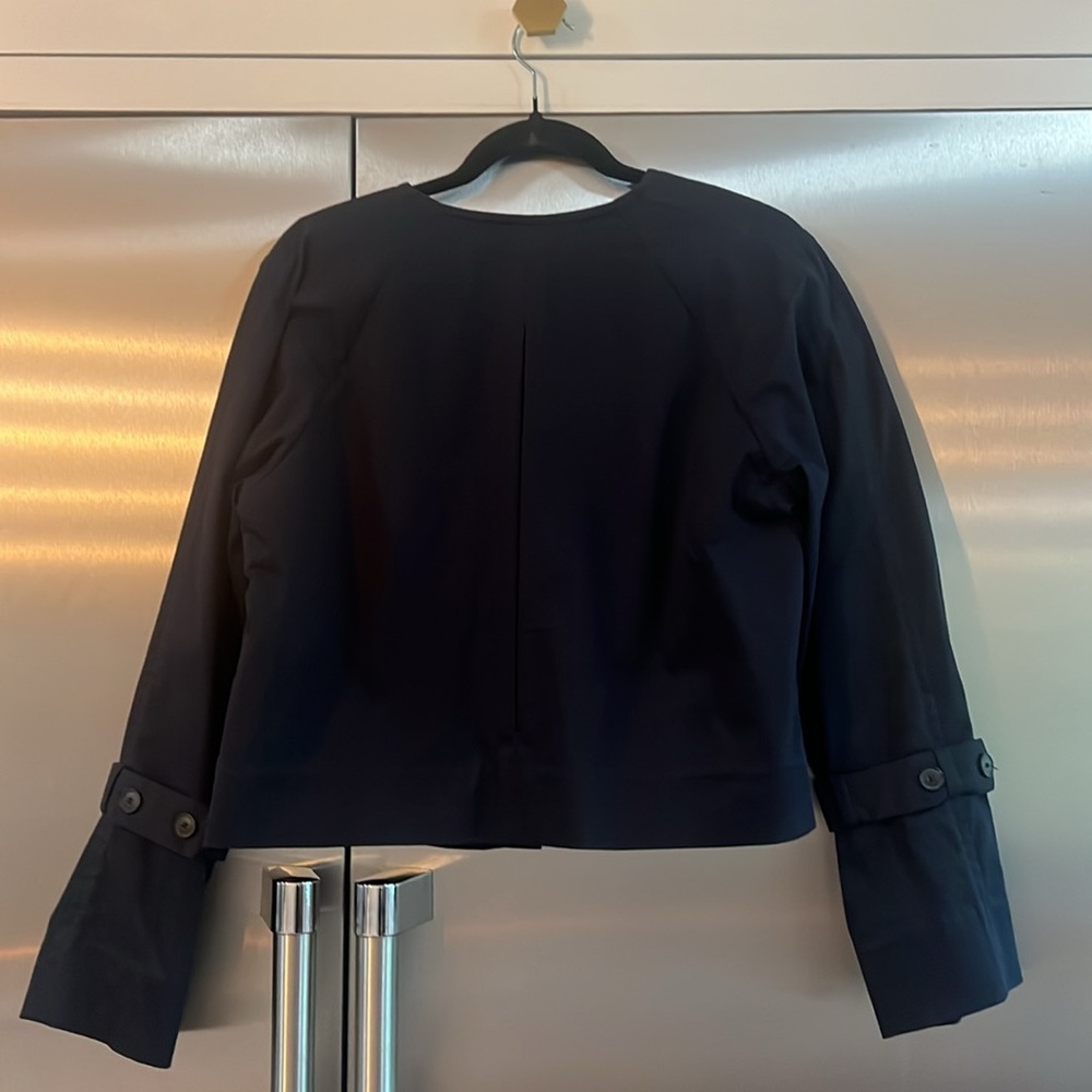 Sayaka Davis Cropped Jacket in Navy - Picture 3 of 9